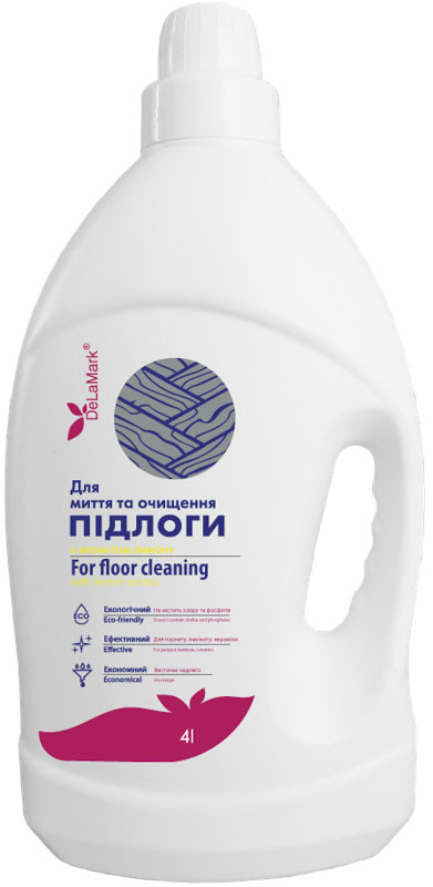 Засіб для миття підлоги DELAMARK Лимон, 4 л